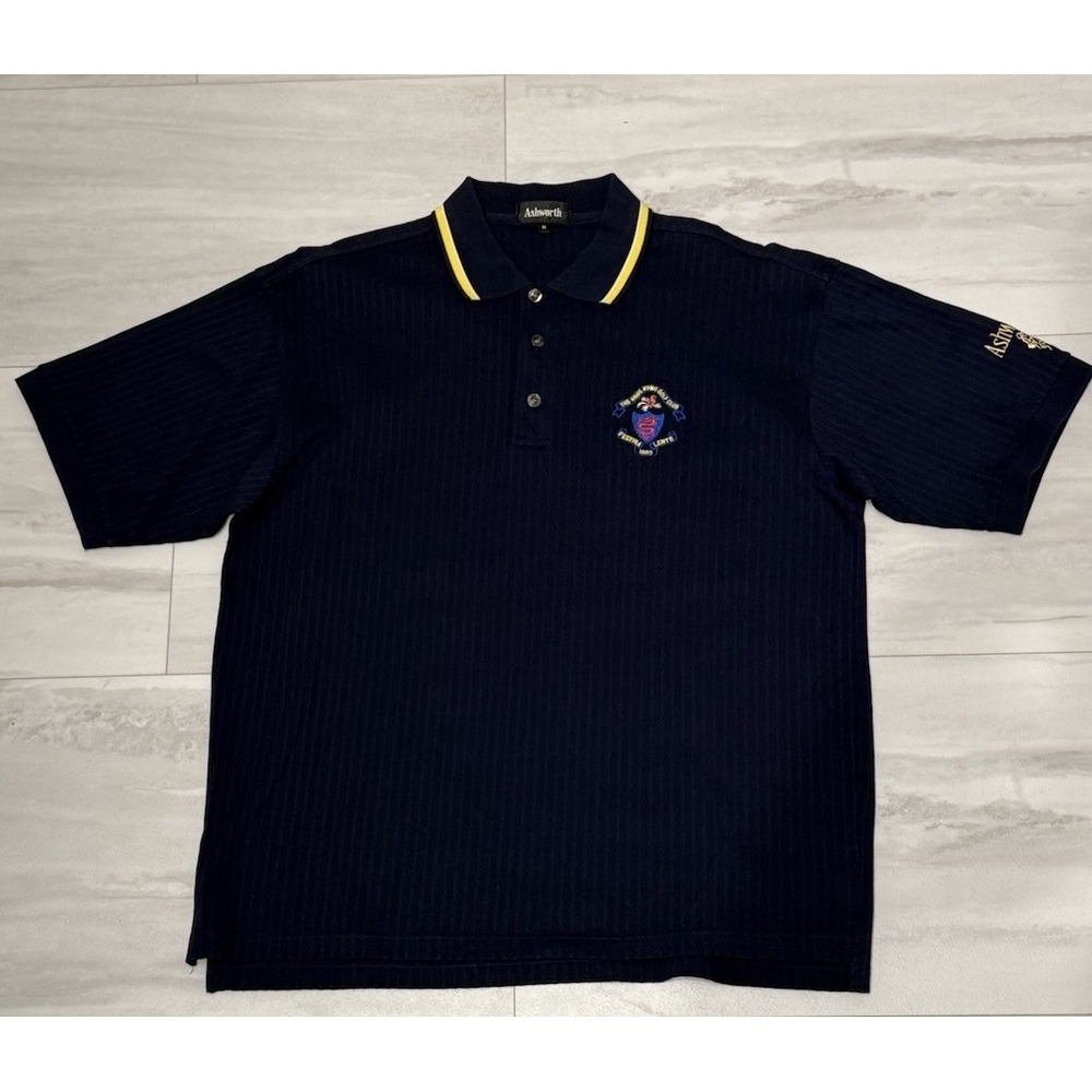 Vintage Lie Knit Hong Kong Golf Club Polo M EUC